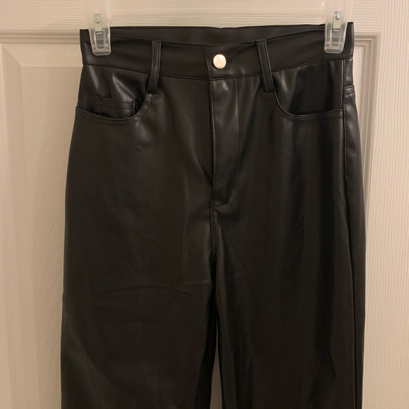 Forever 21 Leather Pants; Size XS; Black - Picture 3 of 5